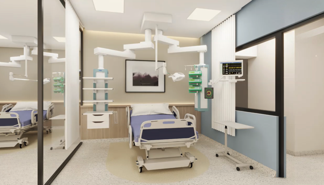 Unidad de paciente del Hospital Zumaya con equipamiento médico de vanguardia